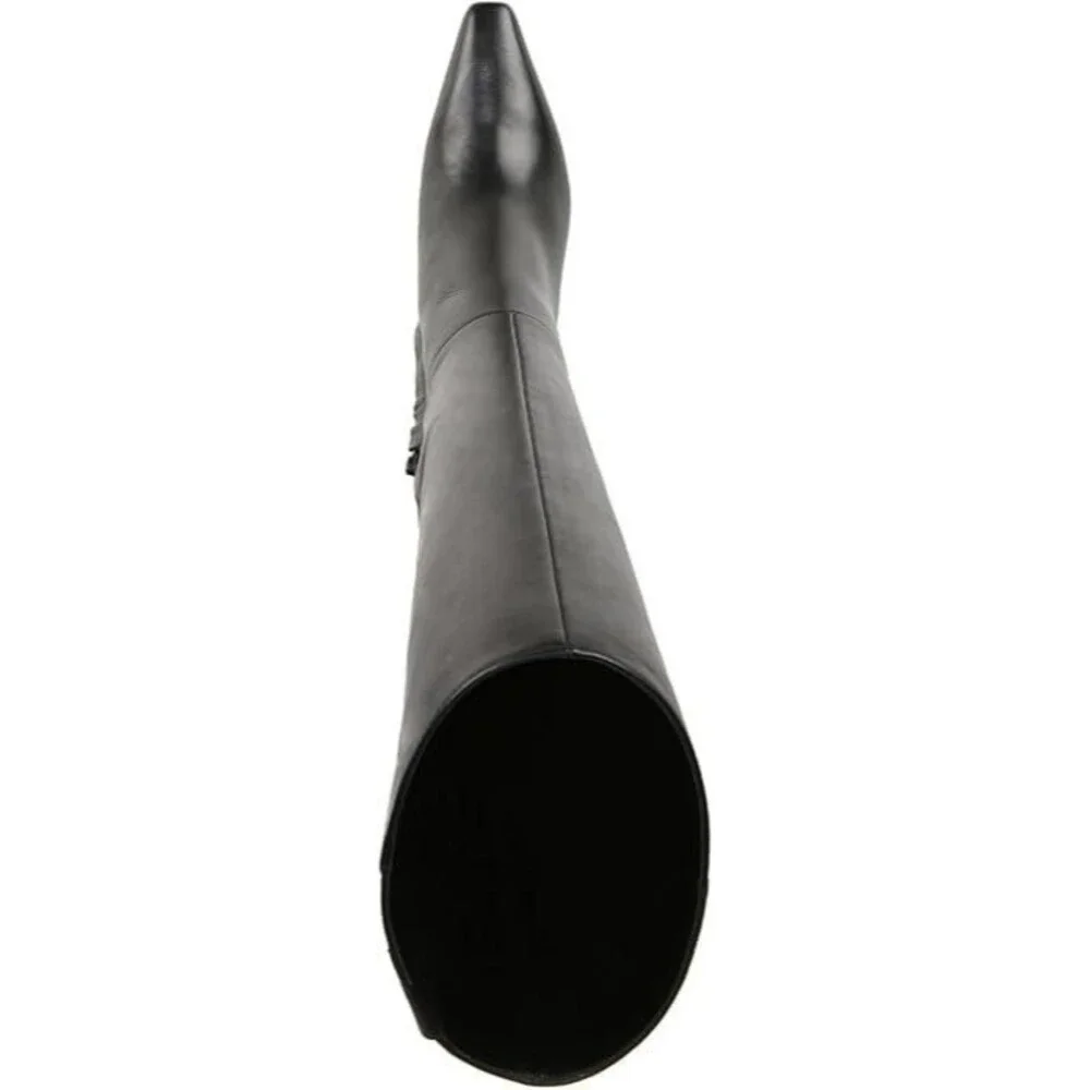 Sam Edelman Women's Sylvia Knee High Boots Size 8.5 Black Leather Stiletto Heel